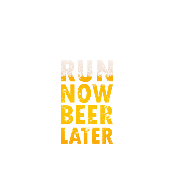 Run now beer later model negru pe tricou