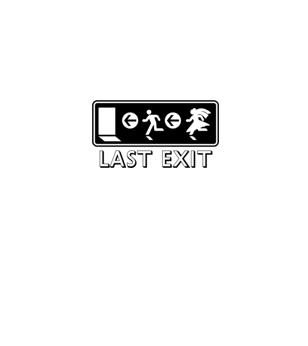 Last Exit model gri pe tricou