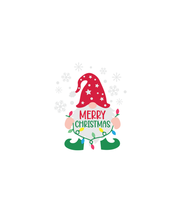Merry christmas gnome model negru pe tricou
