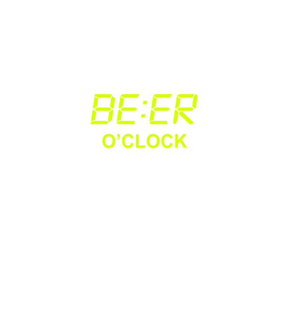 'Beer o'' clock' model negru pe tricou