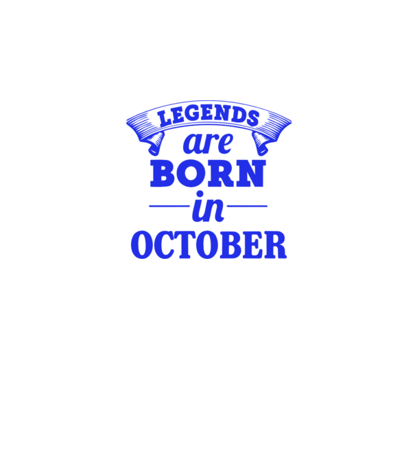 Legends are born in October model alb pe tricou