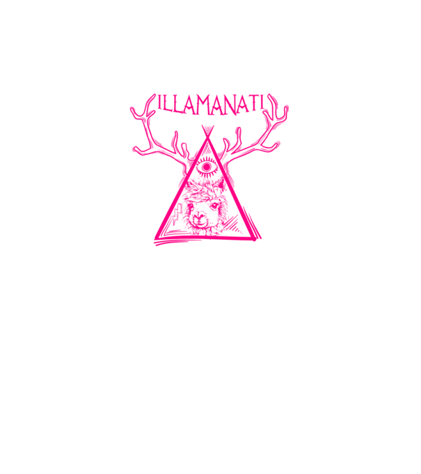 Illamanati model alb pe tricou