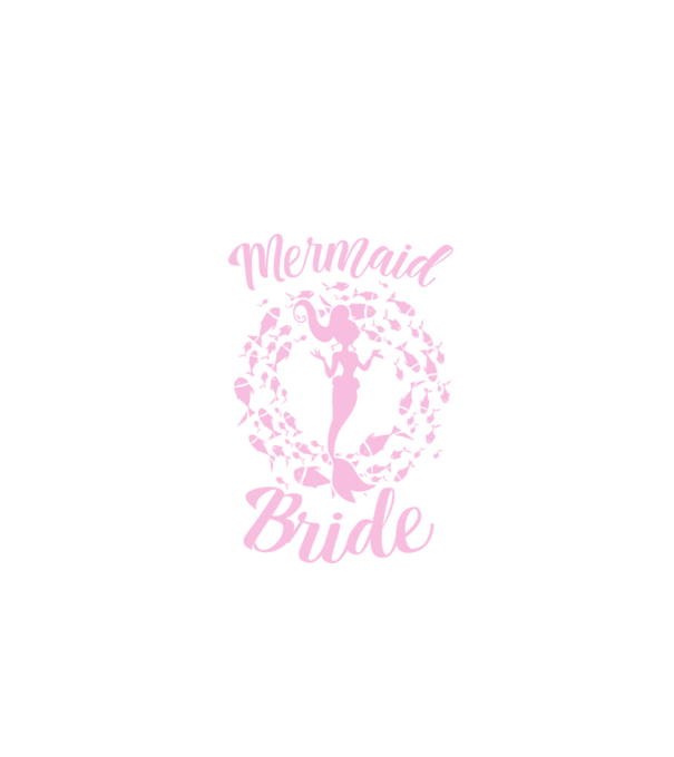 Mermaid Bride model negru pe tricou