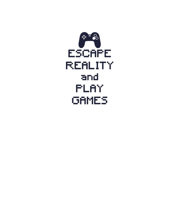 Escape reality model alb pe tricou