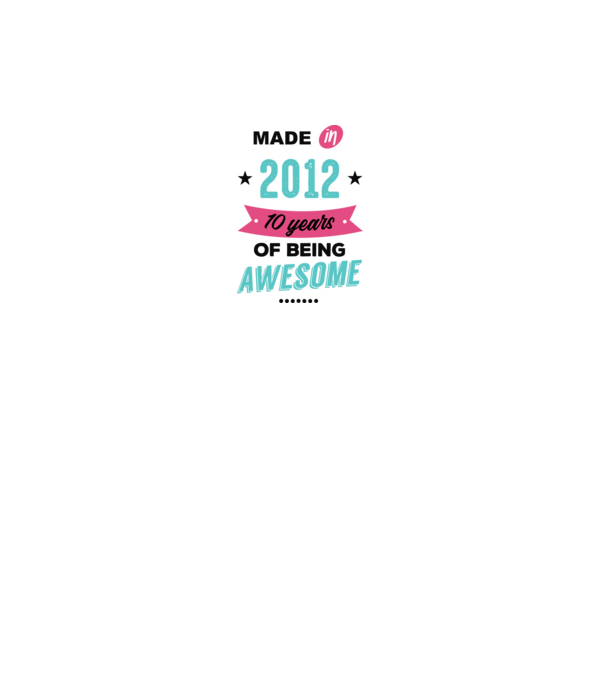 MADE in 2012 model alb pe tricou