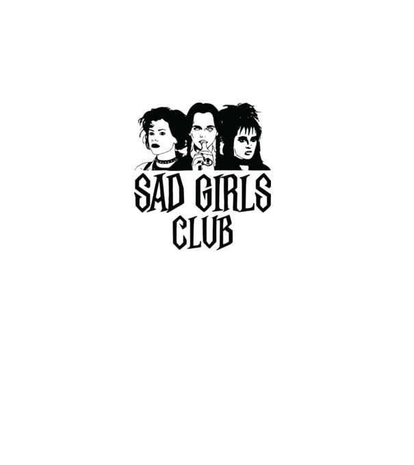  Sad Girls Club model alb pe tricou