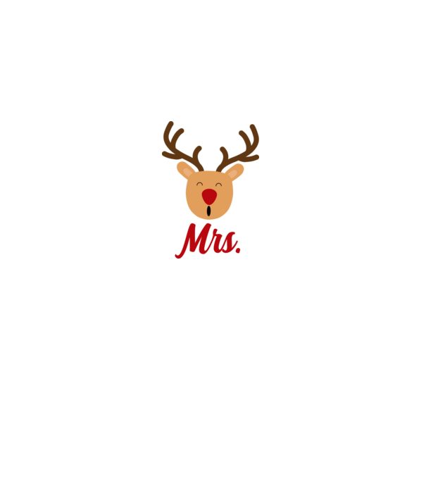 Mrs Reindeer christmas couple model nisipiu pe tricou