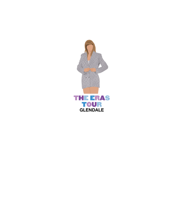 Taylor Swift The Eras Tour Glendale 2 model alb pe tricou