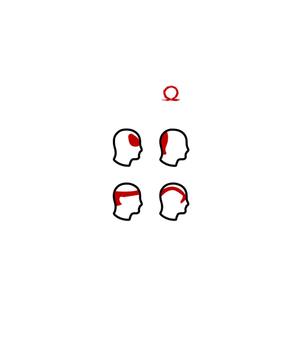 Type of Headaches - God of War model negru pe tricou