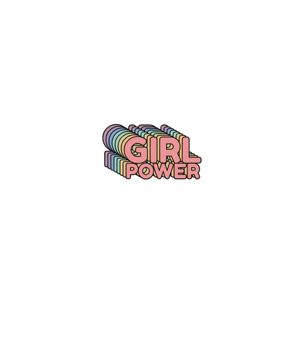 Girl power model alb/roșu pe tricou