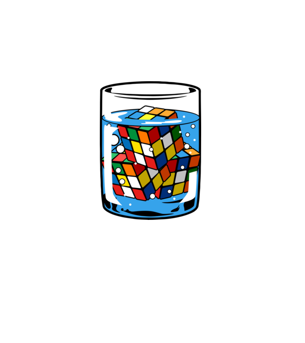 Rubik Ice model alb pe tricou