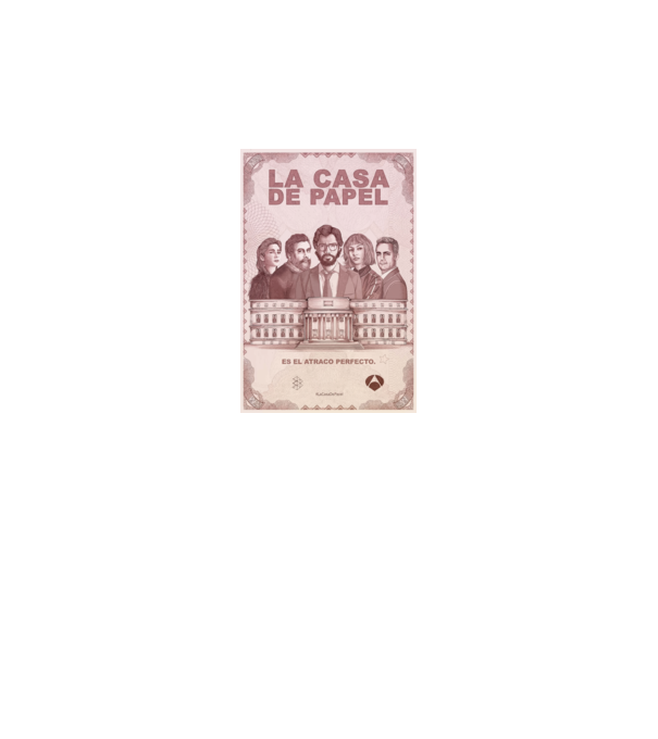 la casa de papel poster model negru pe tricou
