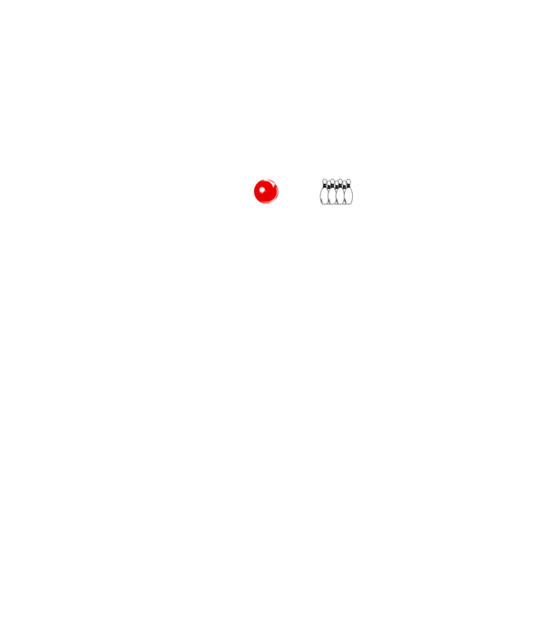 Bowling EKG model negru pe tricou
