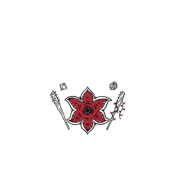 stranger things demogorgon head model negru pe tricou