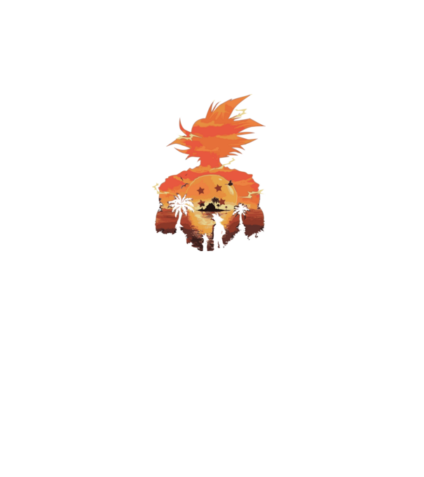 goku sunset 2 model turcoaz pe tricou