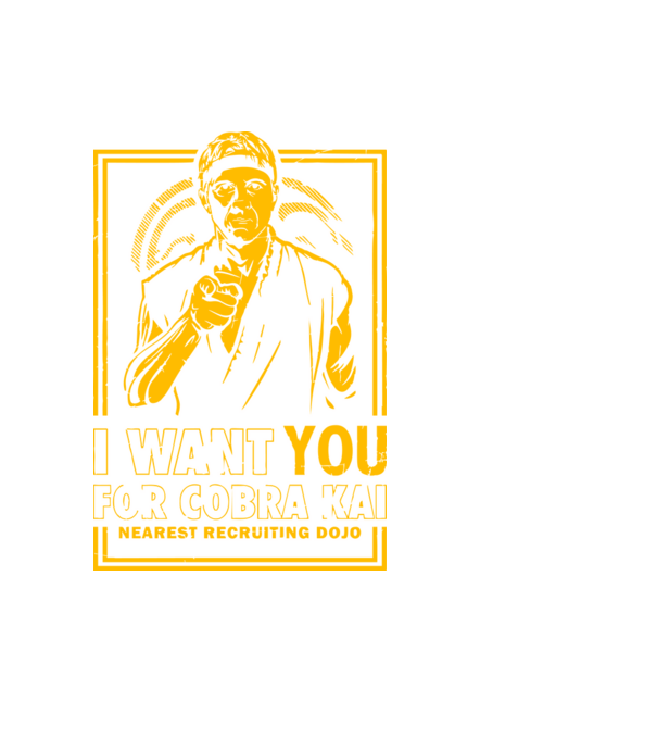 I want you cobra kai model negru pe tricou