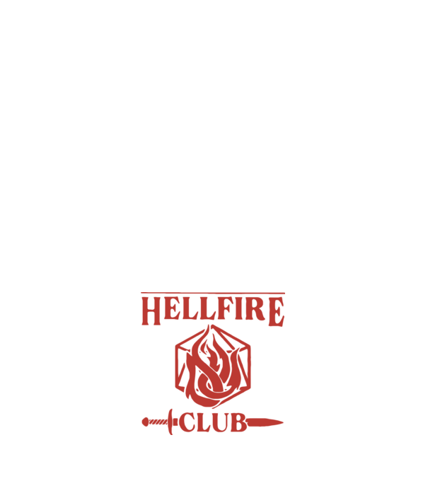hellfire club 85 model negru pe tricou