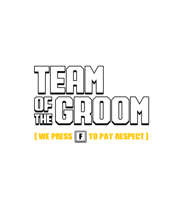 Team of the Groom model alb pe tricou