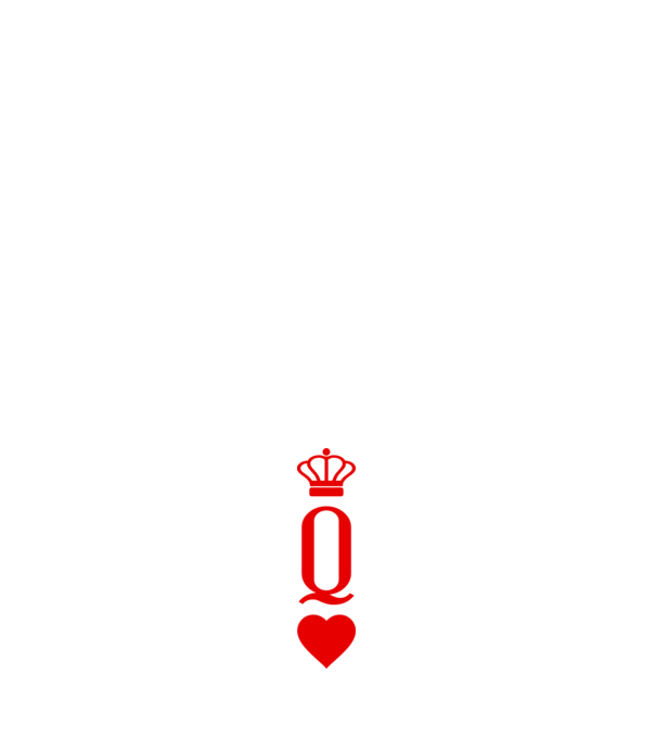 Playin gcards Queen of hearts model negru pe tricou