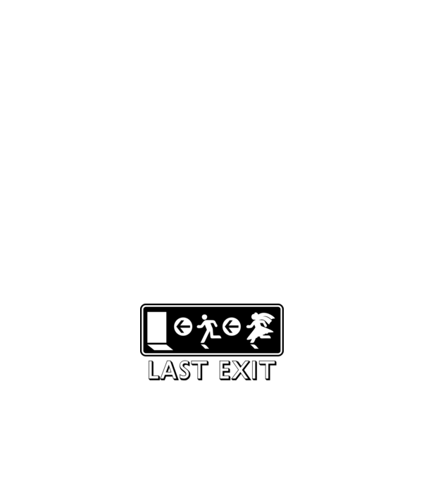 Last Exit model negru pe tricou