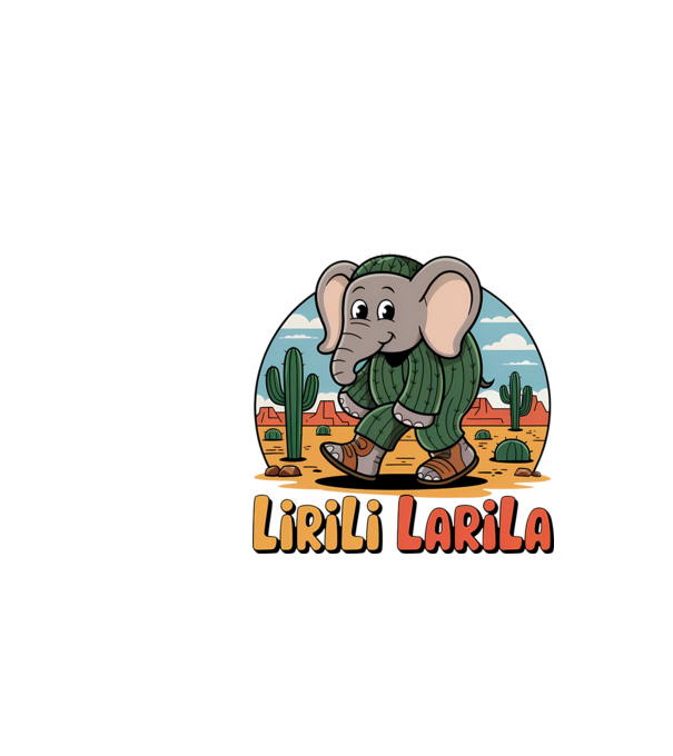 Lirili Larila model negru pe tricou