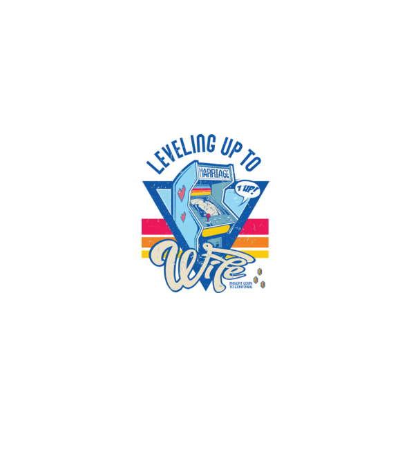 Retro gamer engaged level up to wife model albastru deschis pe tricou