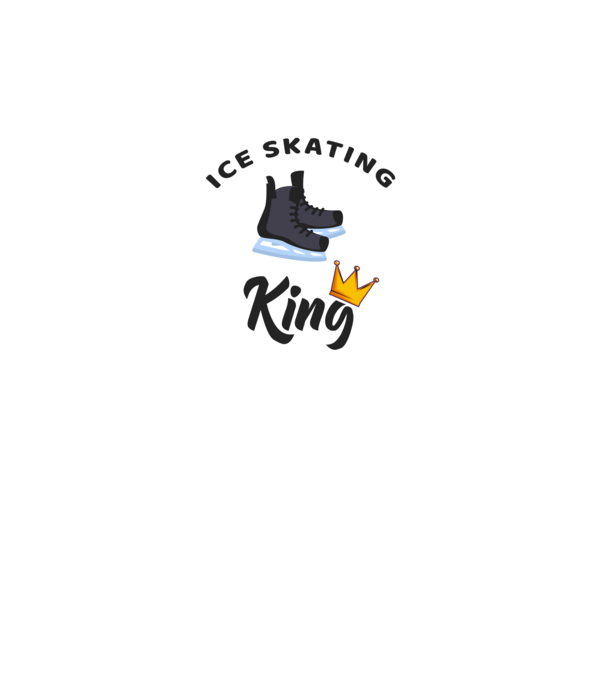 Ice skatin King model negru pe tricou