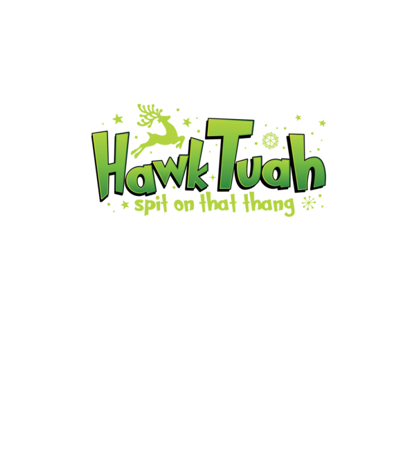 Hawk tuah xmas model negru pe tricou