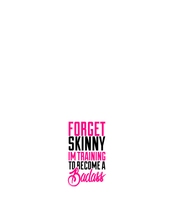 Forget Skinny model alb pe tricou