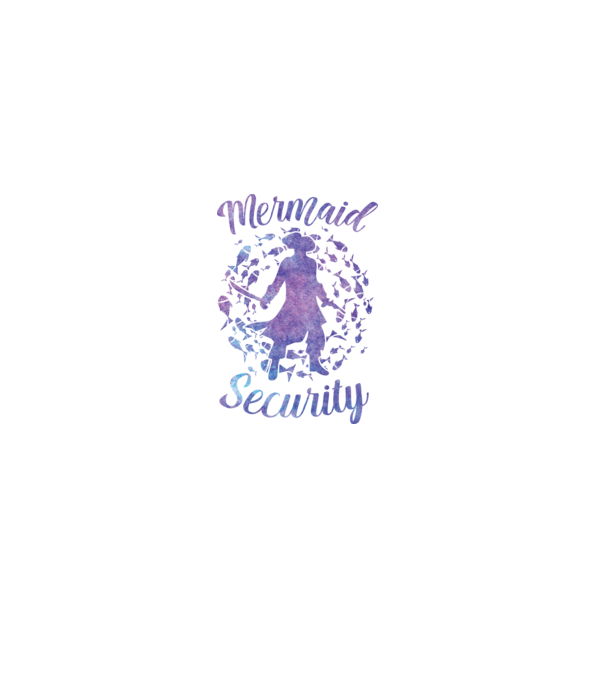 Mermaid Security boys aquarell model negru pe tricou