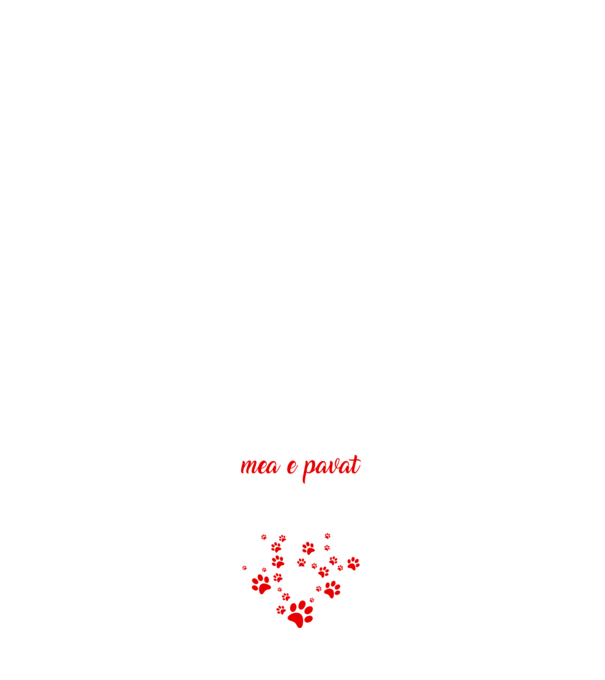 Drumul spre inima mea e pavat cu urme de labe model albastru închis pe tricou
