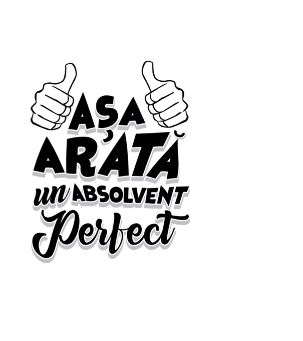 Așa arată un absolvent perfect model albastru deschis pe tricou