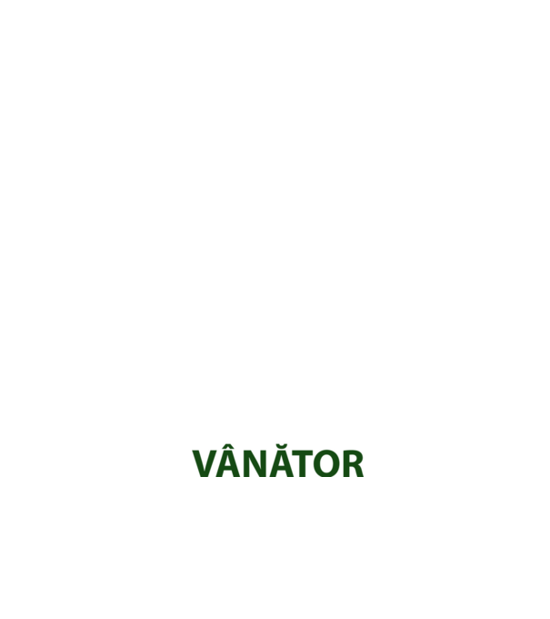 fii calm, sunt vânător model negru pe tricou