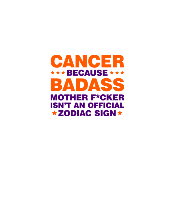 Badass zodiac CANCER model alb pe tricou