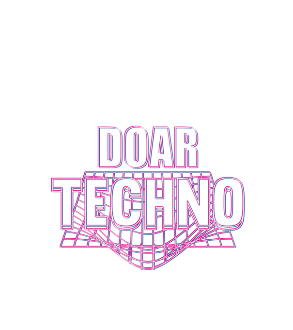 Doar techno model negru pe tricou