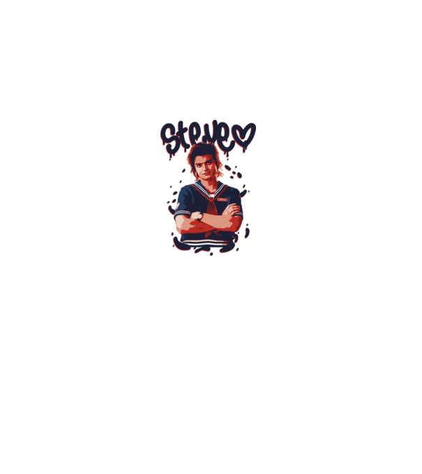 steve stranger things model gri pe tricou