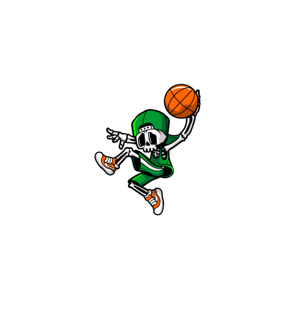 Basketbone model negru pe tricou