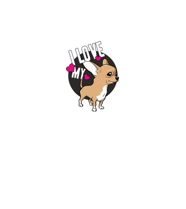 I love my Chihuahua model gri pe tricou