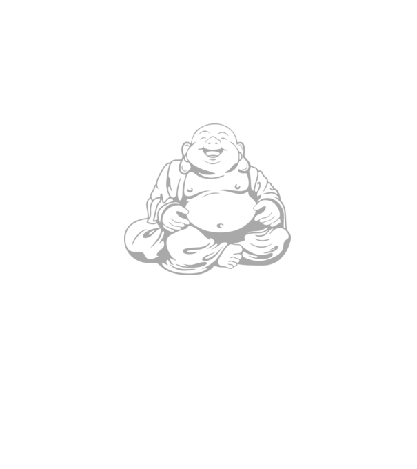 fat buddha model negru pe tricou