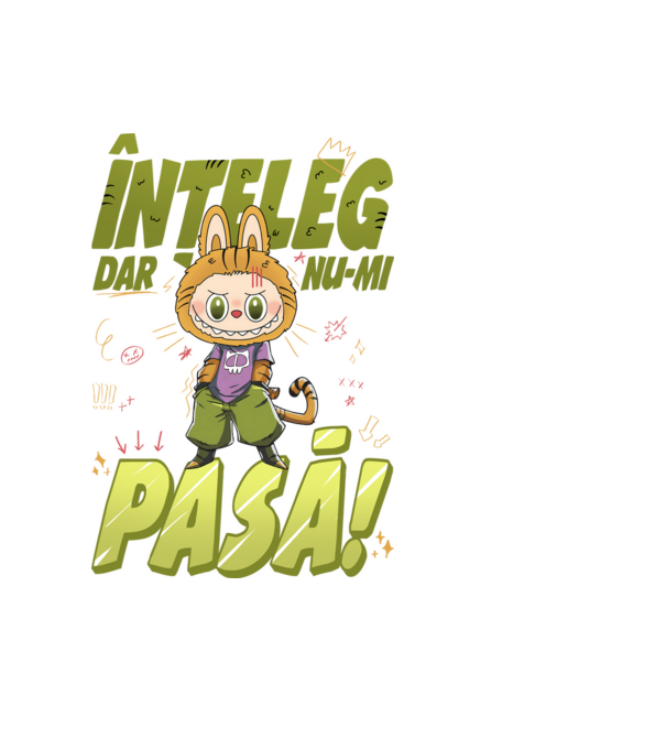 Înțeleg dar nu-mi pasă! model negru pe tricou