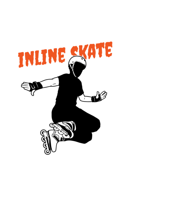TR inlineskate model negru pe tricou