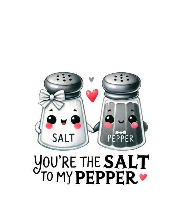 Salt to my Pepper model alb pe tricou