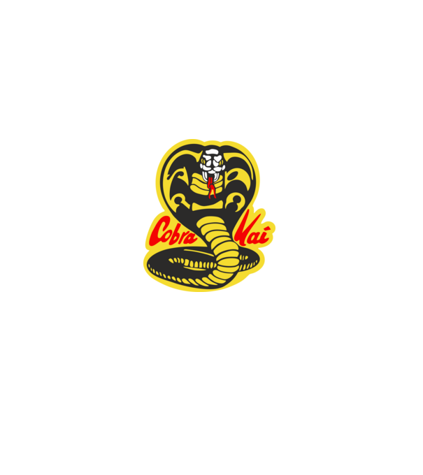 cobra kai logo model negru pe tricou