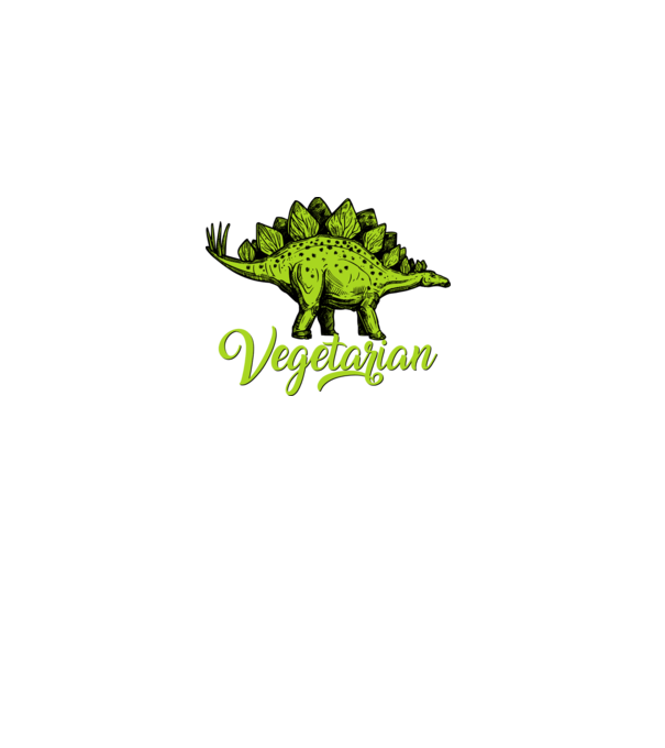 Vegetarian model alb pe tricou