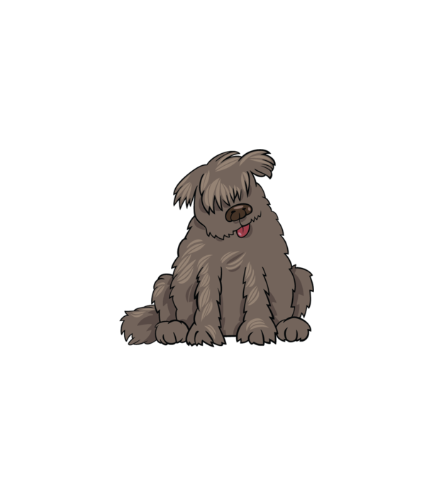 Dog silhouette model gri pe tricou