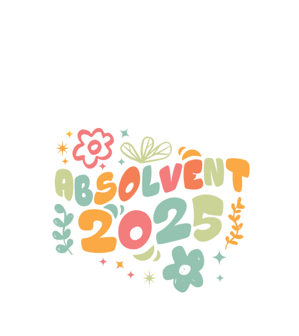 Absolventa 2025 model negru pe tricou