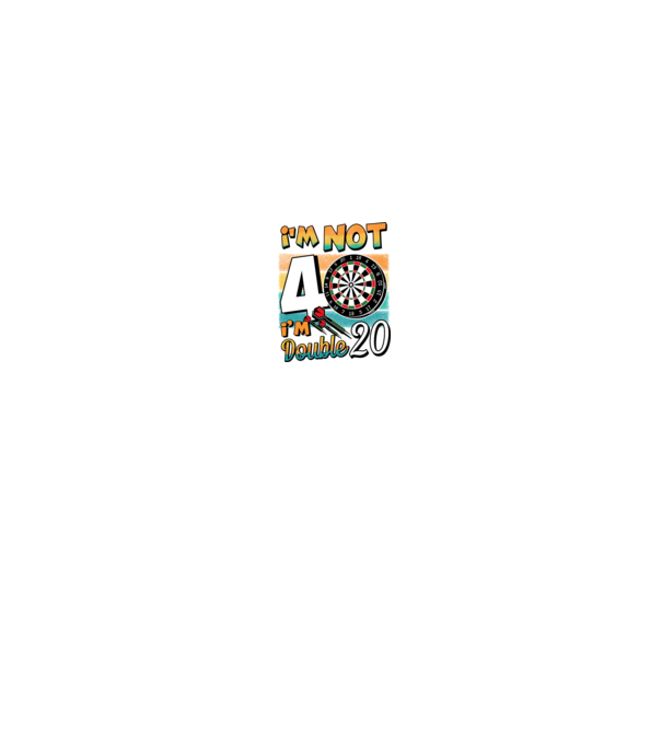 Darts Birthday 40 years old model negru pe tricou