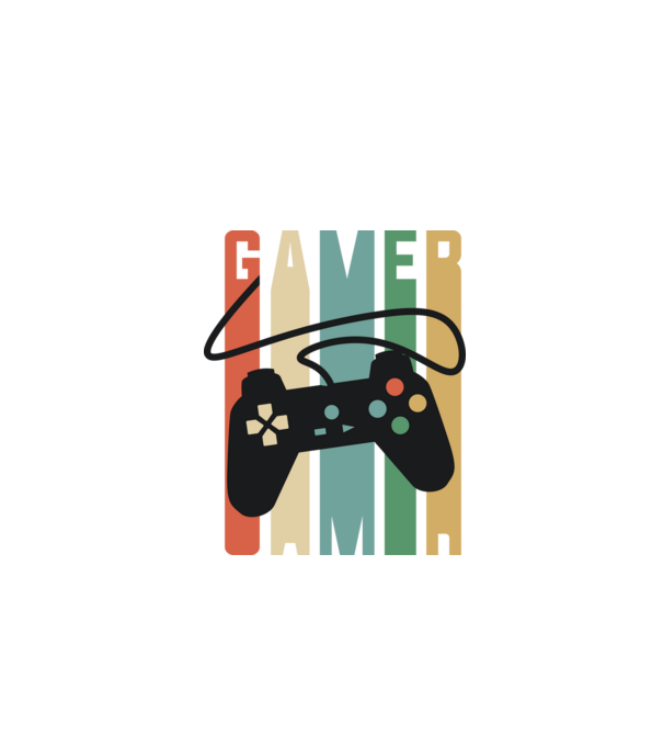 Gamer Controller model negru pe tricou