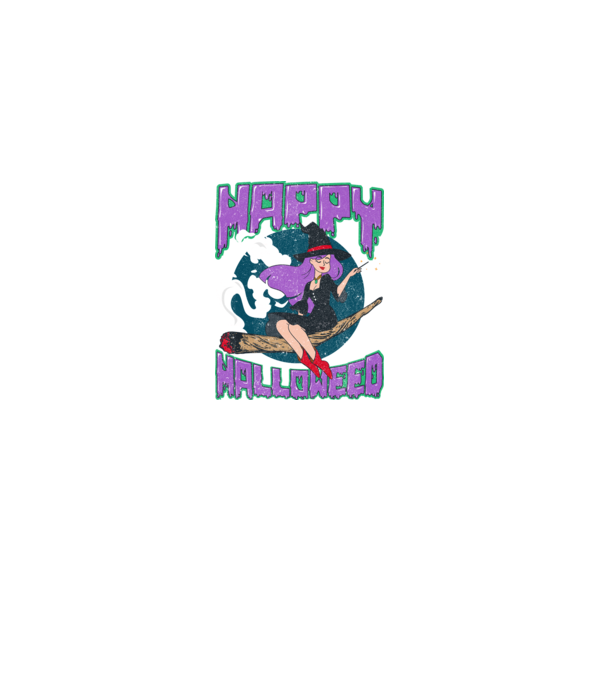 Happy Halloweed model negru pe tricou
