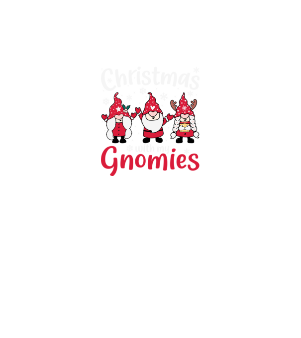 Christmas with my gnomies model negru pe tricou